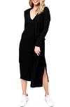Gibsonlook Ribbed Longline Cardigan In Black