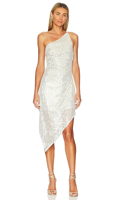 Lovers & Friends Cassie Midi Dress In Disco White