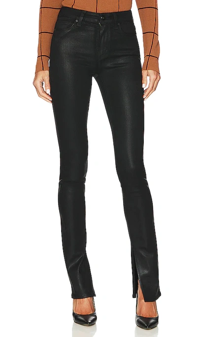 Paige Constance Mid-rise Coated Skinny Jeans In Black