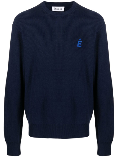 Etudes Studio Navy Boris Patch Sweater