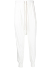 RICK OWENS DRKSHDW COTTON DRAWSTRING TROUSERS