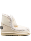 Mou Eskimo 18 Glitter-logo Boots In Nude