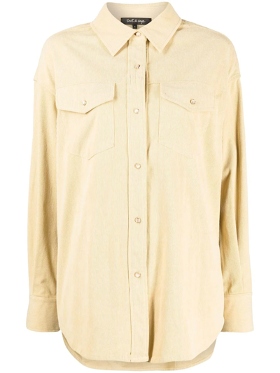 Tout A Coup Pleat-detail Oversize Shirt In Gelb