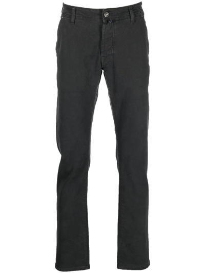 Jacob Cohen Dark-wash Straight-leg Trousers In Grey