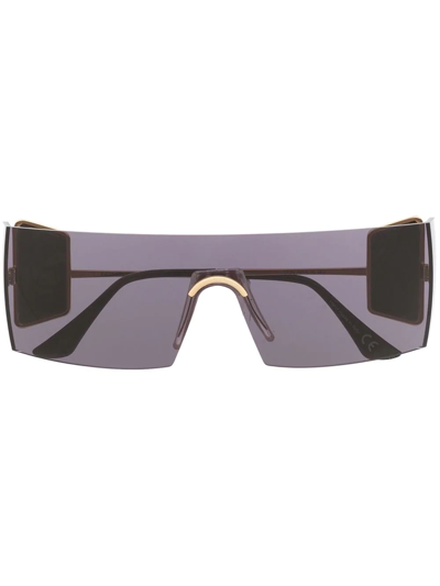 Retrosuperfuture Pianeta Rectangle-frame Sunglasses In Schwarz