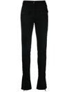 GENNY FAUX-POCKETS FRAYED SKINNY TROUSERS