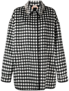 N°21 Kurzmantel Checked Short Coat In Schwarz