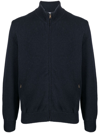 Boglioli Zip-up Cashmere Jumper In Blau