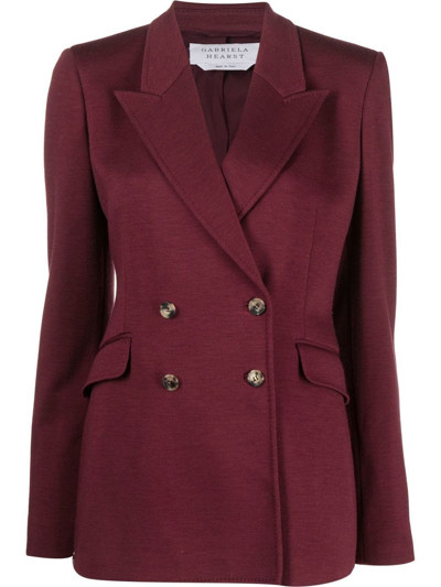 Gabriela Hearst Stephanie Cashmere And Alpaca Blend Blazer In Bordeaux