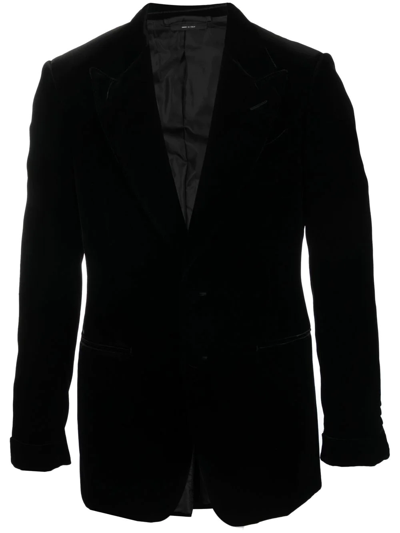 Tom Ford Single-breasted Blazer In Blue