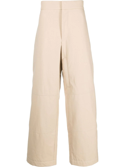 Jacquemus High-waist Wide-leg Trousers In Neutrals