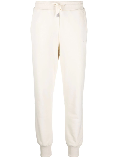 Woolrich Logo-embroidered Cotton Track Trousers In White