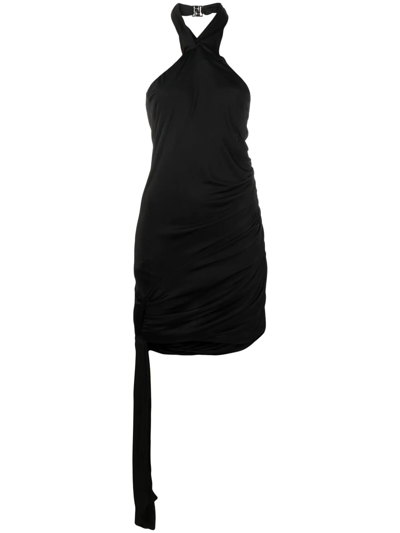 Gauge81 Drape-detail Halterneck Dress In Black