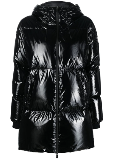 Herno High-shine Puffer Coat In Black