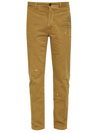 INCOTEX RED X FACETASM CAMEL COTTON TROUSERS