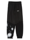 Msgm Contrast-panel Track Pants In Black