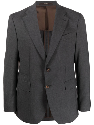 Windsor Single-breasted Tailored Blazer In Grey
