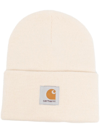 Carhartt Logo-patch Beanie In Neutrals