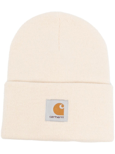 Carhartt Logo-patch Beanie In White