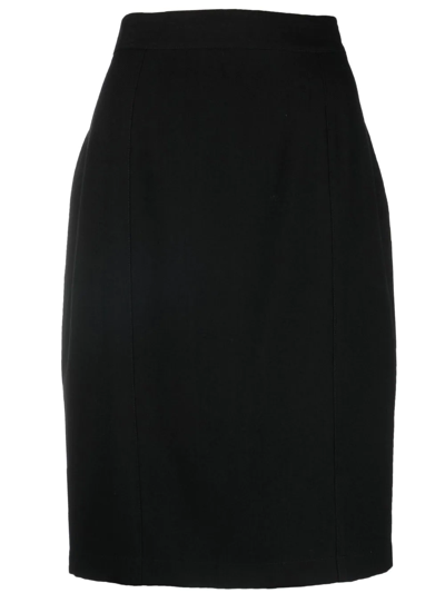 Pre-owned Mugler Petal-shaped Knee-length Skirt In Black