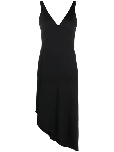 Remain Asymmetrical Dress With Straps In Black