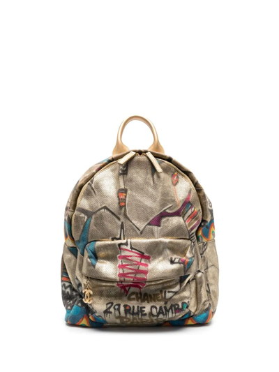 Chanel Gold Graffiti Printed Street Spirit Backpack of Canvas with Gold  Tone Hardware, Handbags and Accessories Online, Ecommerce Retail