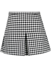 N°21 Rock Check-print Pleated Skirt In Black