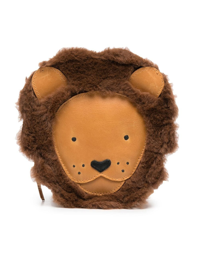 Donsje Kids' Kapi Exclusive Lion Head Backpack In Brown