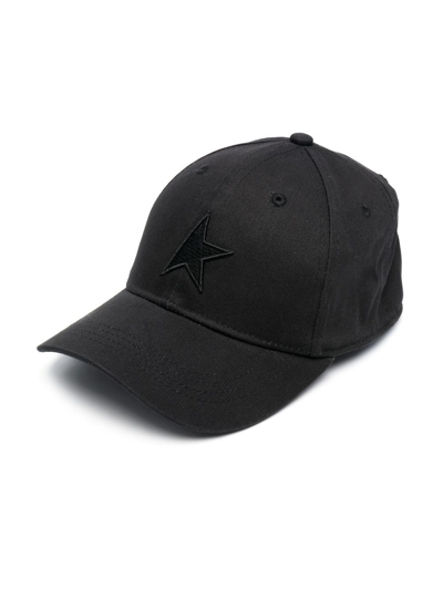 Golden Goose Star-patch Baseball Cap In Black