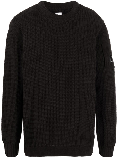 C.p. Company Crew-neck Cotton Sweatshirt In Black