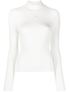 Courrèges Ribbed-knit Top In White