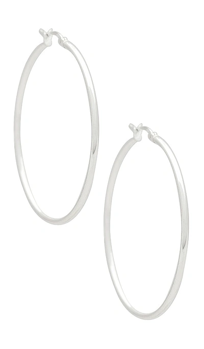 The M Jewelers Ny Essential Sterling Hoops In Metallic Silver