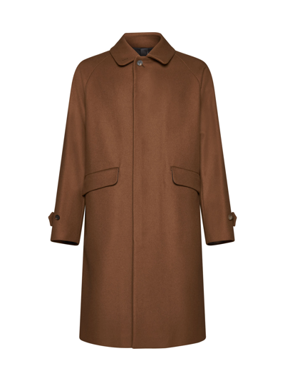 Hevo Crispiano Single-breasted Coat In Brown