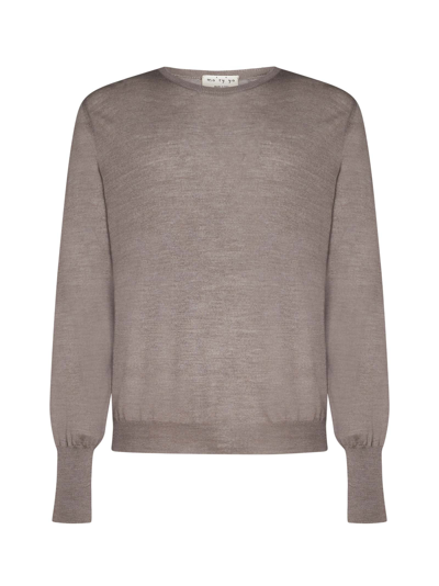 Ma'ry'ya Wool, Silk And Cashmere Sweater In Taupe
