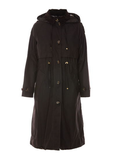 Barbour Mara Wax Trench Coat In Brown | ModeSens