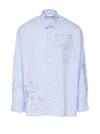 Etudes Studio Doodle-print Button-up Shirt In Blue