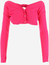 JACQUEMUS V-NECK BUTTTONED CROPPED CARDIGAN