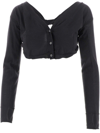 JACQUEMUS V-NECK BUTTTONED CROPPED CARDIGAN