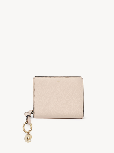 Chloé Alphabet Compact Wallet In Pink