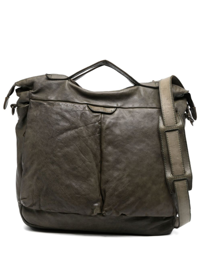 Officine Creative Ignis Leather Convertible Bag In Grün