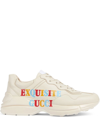 Gucci Graphic-print Low-top Sneakers In Neutrals