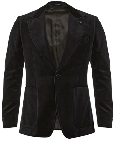 Lardini Black Velvet Jacket