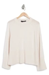 360cashmere Krystal Crewneck Raglan Cashmere Sweater In Alabaster