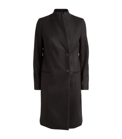 Allsaints Wool-blend Sidney Coat In Black
