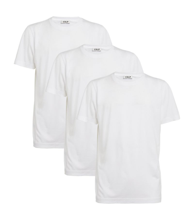 Cdlp Midweight T-shirt (pack Of 3) In White