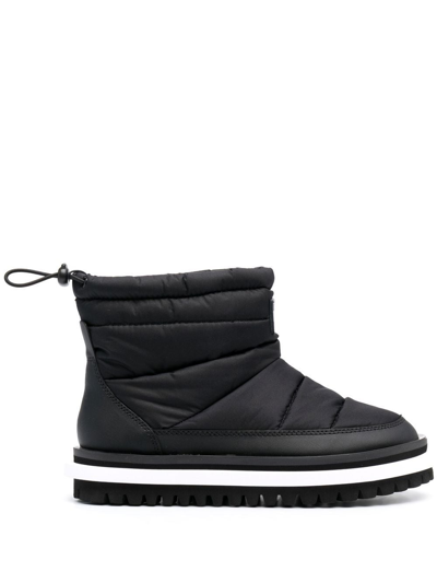 Tommy Jeans Padded Short Boots In Black