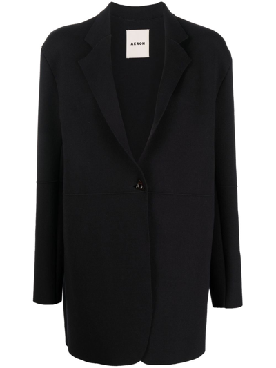 Aeron Mercedes Knitted Single-breasted Blazer In Black