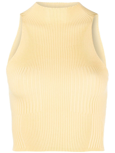 Aeron Lulu Cropped Vest Top In Yellow