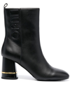LIU •JO 80MM LEATHER ANKLE-BOOTS