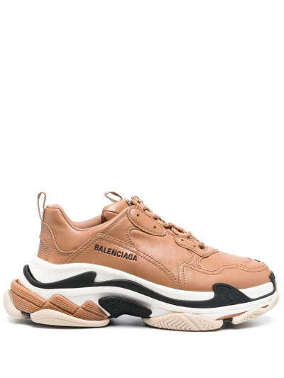 Balenciaga Triple S Sneakers In Beige Sand